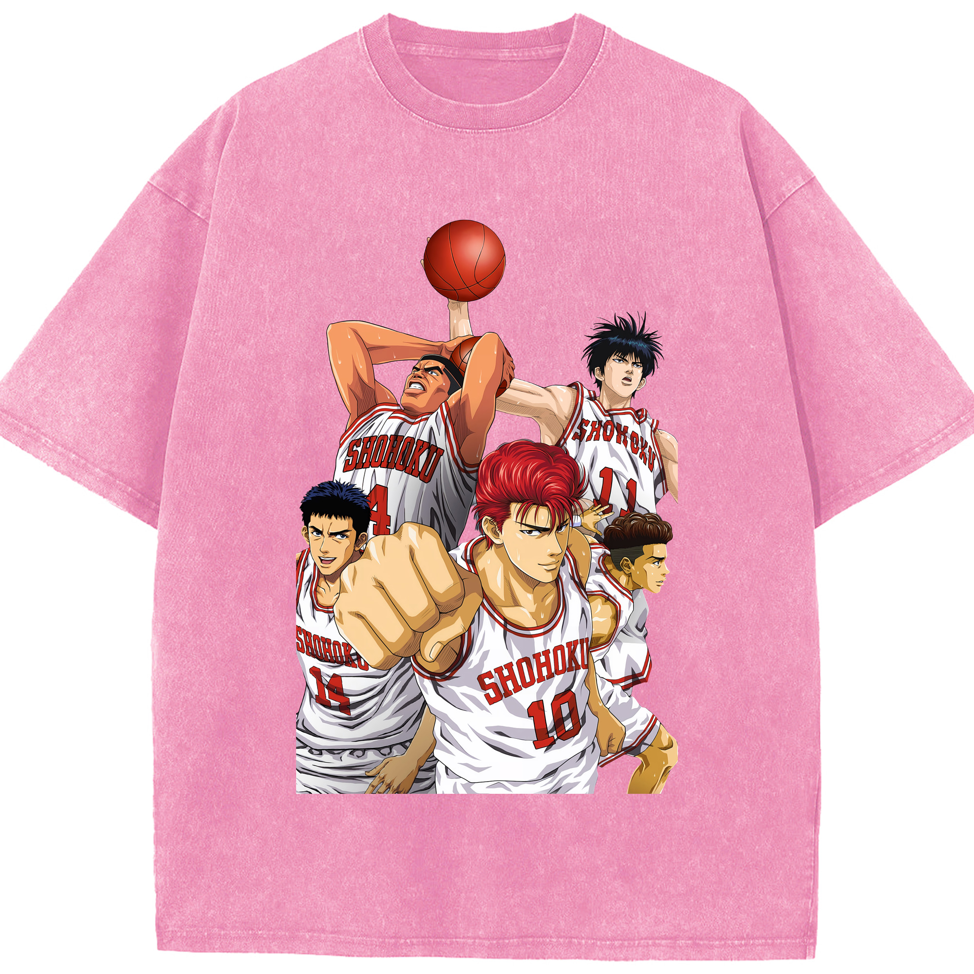 （画像用） SLAM DUNK／スラムダンク 綿100% ヴィンテージ風 半袖Tシャツ（フロントプリント）